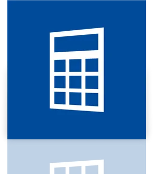 Calculator App Icon Blue Background PNG image