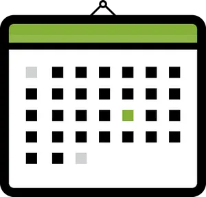 Calendar Icon Green Mark