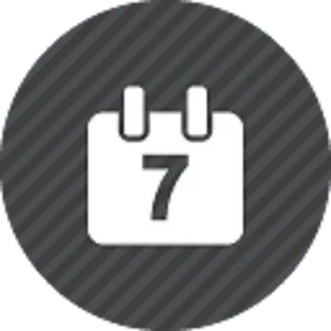 Calendar Iconwith Date Number7 PNG image