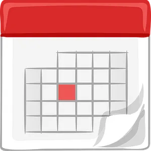 Calendar Iconwith Red Marked Date