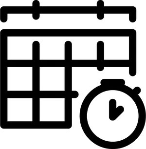 Calendarand Clock Icon PNG image