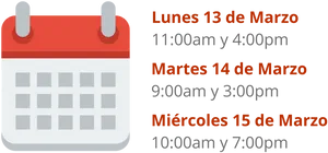 Calendario Semanal Eventos Marzo PNG image