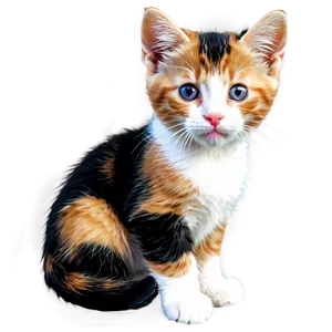 Calico Kitten PNG Ban27