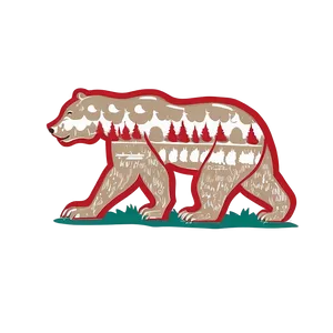 California Bear Illustration Png 84 PNG image