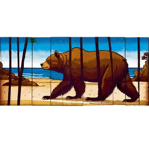 California Bear Street Art PNG 06262024