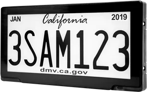 California License Plate2019 PNG image