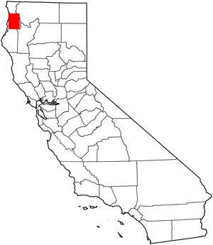 California Mapwith Red Highlighted County PNG image