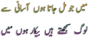 Calligraphic Urdu Poetry PNG image