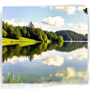 Calm Lake Reflections Photo PNG 67