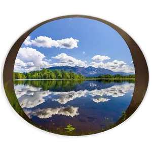 Calm Lake Reflections Photo PNG Kkl18