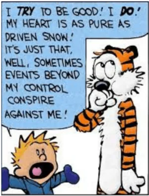 Calvin Heart Pure As Snow Comic Strip PNG image