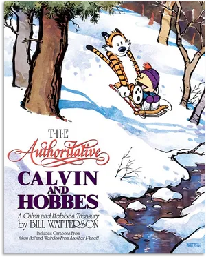 Calvinand Hobbes Sledding Adventure PNG image