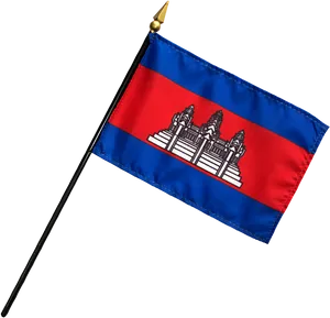 Cambodian Flagon Pole PNG image