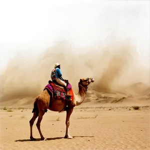 Camel In Sandstorm PNG 05212024