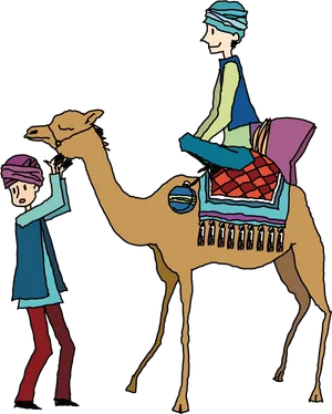 Camel Ride Illustration
