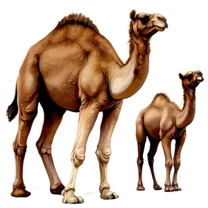 Camel With Calf PNG 05212024 PNG