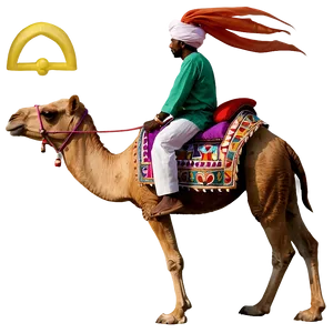 Camel With Traditional Rider PNG 05212024 PNG