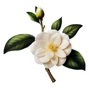 Camellia Flower Drawing PNG Kkl8