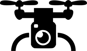 Camera Drone Silhouette Icon PNG image