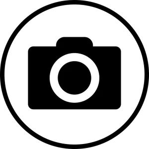 Camera Icon Simple Black PNG