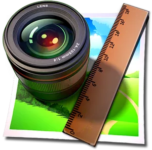 Camera Lens Ruler Graphic Design PNG image
