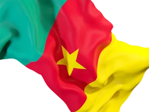 Cameroon Flag Waving PNG image