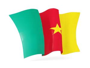 Cameroon Flag Waving PNG image