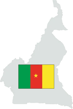 Cameroon Mapand Flag PNG image