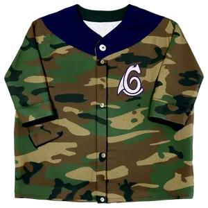 Camo Baseball Jersey PNG 5