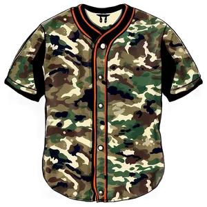 Camo Baseball Jersey PNG Lvk