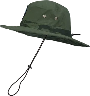 Camo Bucket Hatwith Chin Strap PNG