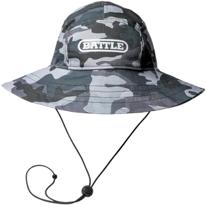 Camo Bucket Hatwith String PNG