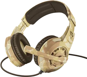 Camo Gaming Headset Product Image PNG image