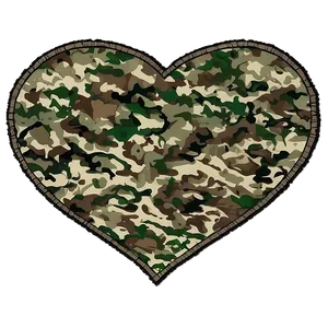 Camo Heart Graphic Png 05062024 PNG image