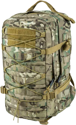 Camo Hiking Backpack PNG image