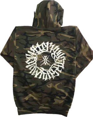 Camo Hoodiewith Graphic Print PNG image