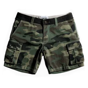 Camo Print Cargo Shorts PNG Yom