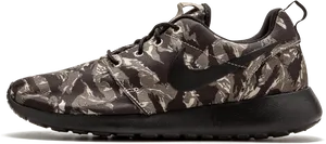 Camo Print Running Shoe PNG
