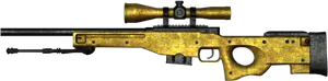 Camo Sniper Rifle Profile PNG image