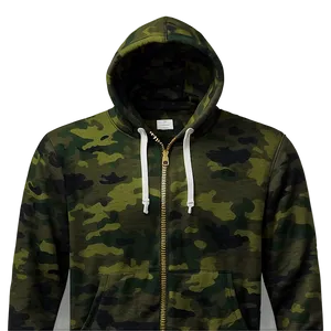 Camo Zip Up Hoodie PNG Pbn20 PNG