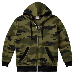 Camo Zip Up Hoodie PNG Sjl PNG