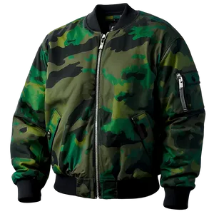 Camouflage Bomber Jacket Png 06282024 PNG image