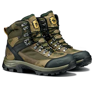 Camouflage Hiking Boots PNG Qbn PNG