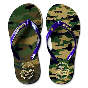 Camouflage Military Flip Flop PNG Pxf