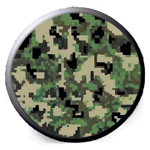 Camouflage Round Sticker PNG Mpd