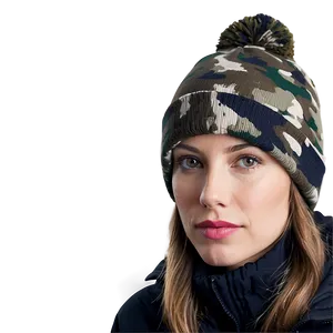 Camouflage Winter Hat PNG 06122024 PNG