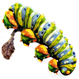 Camouflaged Caterpillar PNG Rnv PNG