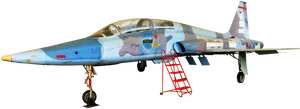 Camouflaged Military Jet Profile PNG image
