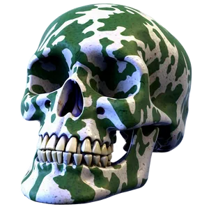 Camouflaged Skull Model Png A PNG image
