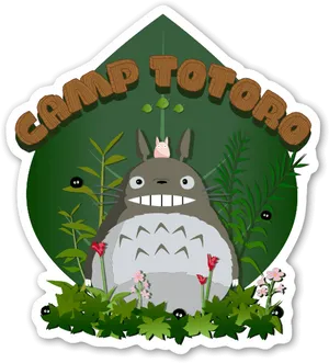 Camp Totoro Sticker Design PNG image